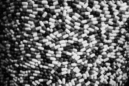 Medicines pills dietary Supplements Detail of pills Macro photo of pills syringes and anpolesの写真素材