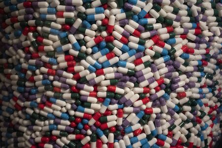 Medicines pills dietary Supplements Detail of pills Macro photo of pills syringes and anpoles