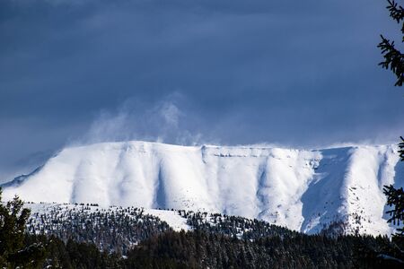 beautiful image of Portule covered in snow in winter on the Asiago plateau, Vicenza, Veneto, Italy