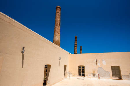 Industrial architecture of the Tonnara Florio in the island of Favignana in Trapani Sicily Italy