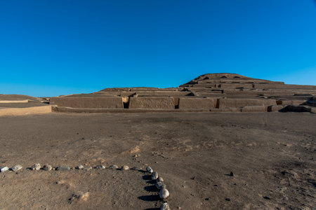 walls of old Inca temples ancient findings Peruvian populations city ruins ruins in the deserts near Nazca Peruの写真素材