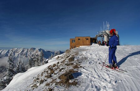 Spectacular view to the Mountains from Snowbird ski resort in Utah, USAのeditorial素材