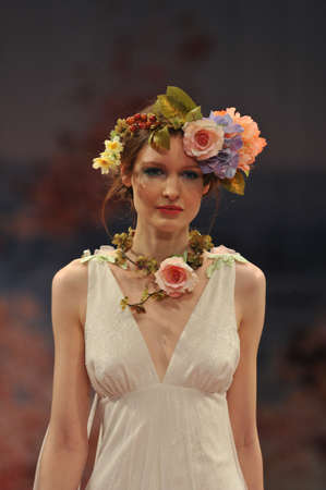 NEW YORK- OCTOBER 14: Models walks runway for Claire Pettibone bridal show for Fall 2013 during NY Bridal Fashion Week on October 14, 2012 in New York City, NY
のeditorial素材