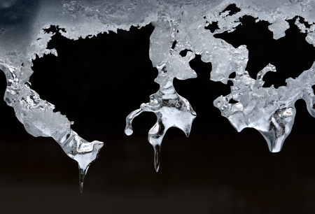 Abstract melting shiny icicles の写真素材