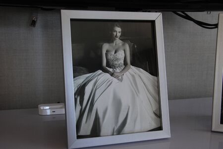 NEW YORK - APRIL 21: A photo backstage for Anne Barge bridalshow at The London Hotel during Bridal Fashion Week on April 21, 2013 in New York City のeditorial素材