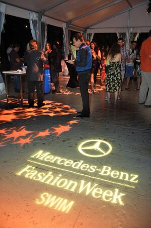 MIAMI BEACH, FL - JULY 18: Guests attend the Mercedes-Benz Fashion Week Swim 2014 Official Kick Off Party at the Raleigh Hotel on July 18, 2013 in Miami Beach, Floridaのeditorial素材