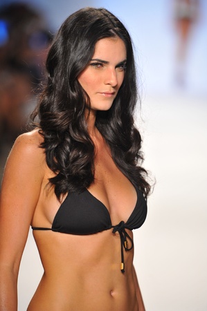 MIAMI - JULY 22: Model walking runway at the Manglar Collection for Spring/ Summer 2014 during Mercedes-Benz Swim Fashion Week on July 22, 2013 in Miami, FL 
のeditorial素材