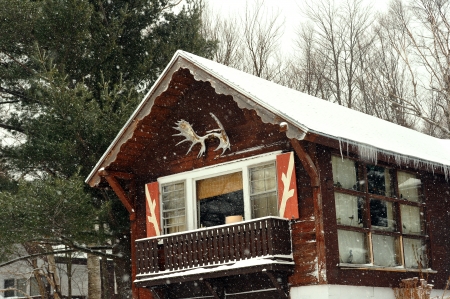 Ski chalet at New Hampshire, USAのeditorial素材