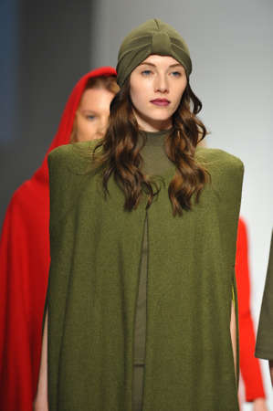 Los Angeles, CA - MARCH 13: Models walk the runway at Rosario fashion show during Style Fashion Week Fall 2014 at The LA Live Event Deck on March 13, 2014 in LA.のeditorial素材