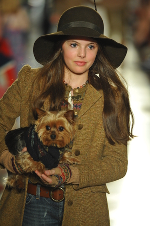 NEW YORK, NY - MAY 19: A model walks the runway at the Ralph Lauren Fall 14 Children's Fashion Show in Support of Literacy at New York Public Library on May 19, 2014 in New York City. のeditorial素材