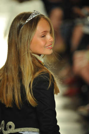 NEW YORK, NY - MAY 19: A model walks the runway at the Ralph Lauren Fall 14 Children's Fashion Show in Support of Literacy at New York Public Library on May 19, 2014 in New York City. のeditorial素材
