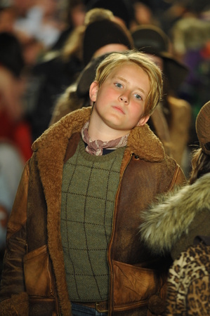 NEW YORK, NY - MAY 19: Models walk the runway finale at the Ralph Lauren Fall 14 Children's Fashion Show in Support of Literacy at New York Public Library on May 19, 2014 in New York City. のeditorial素材