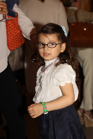 NEW YORK, NY - MAY 19: A kid guest before runway at the Ralph Lauren Fall 14 Children's Fashion Show in Support of Literacy at New York Public Library on May 19, 2014 in New York City.のeditorial素材