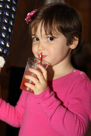 NEW YORK, NY - MAY 19: A kid guest before runway at the Ralph Lauren Fall 14 Children's Fashion Show in Support of Literacy at New York Public Library on May 19, 2014 in New York City.のeditorial素材