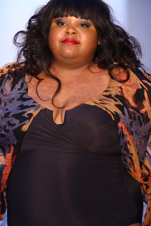 MIAMI BEACH, FL - JULY 21: Brazilian actress Priscilla Marinho walks the runway at the A.Z Araujo show during Mercedes-Benz Fashion Week Swim 2015 at The Raleigh on July 21, 2014 in Miami Beach, Florida.のeditorial素材