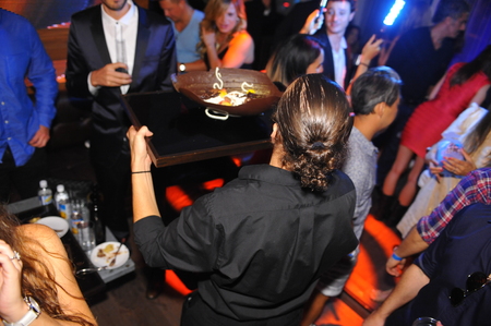 MIAMI - JULY 19: General view and guests of afterparty for Cia Maritima during MBFW Miami Swim on July 19, 2014 in Miami Beach Florida のeditorial素材