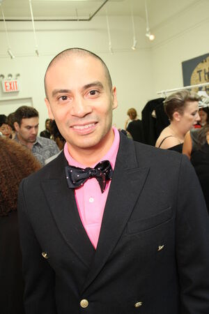 NEW YORK - SEPTEMBER 03: Designer Victor De Souza posing backstage for Victor de Souza Spring Summer 2015 presentation during New York Fashion Week on September 03, 2014 in NYC.
のeditorial素材