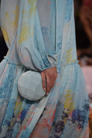  	
NEW YORK, NY - SEPTEMBER 04: A model walks the runway at BCBGMAXAZRIA during Mercedes-Benz Fashion Week Spring 2015 on September 4, 2014 in New York City.のeditorial素材