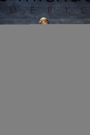 NEW YORK, NY - SEPTEMBER 10: Elena Kurnosova walks the runway at the B. Michael America fashion show during Mercedes-Benz Fashion Week Spring 2015 on September 10, 2014 in New York Cityのeditorial素材