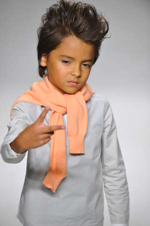 NEW YORK, NY - OCTOBER 19: A model walks the runway during the Charm preview at petitePARADE  Kids Fashion Week at Bathhouse Studios on October 19, 2014 in New York City.のeditorial素材