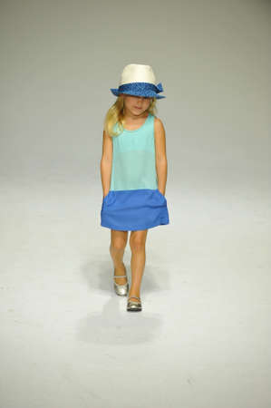 NEW YORK, NY - OCTOBER 18: A model walks the runway during the Chloe preview at petitePARADE Kids Fashion Week at Bathhouse Studios on October 18, 2014 in New York City.のeditorial素材