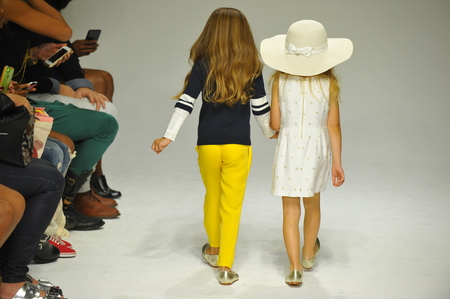 NEW YORK, NY - OCTOBER 18: Models walk the runway during the Chloe preview at petitePARADE Kids Fashion Week at Bathhouse Studios on October 18, 2014 in New York City.のeditorial素材