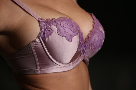 NEW YORK, NY - OCTOBER 24: A model walks runway wearing Bradelis New York lingerie Spring 2015 collection at the Center 548 on October 24, 2014 in New York City.のeditorial素材