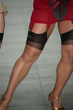 NEW YORK, NY - OCTOBER 24: Burlesque performance by Angie Pontani during Secrets in Lace lingerie Spring 2015 collection at the Center 548 on October 24, 2014 in New York City.のeditorial素材