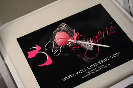 NEW YORK, NY - OCTOBER 25: Press release on chair during Made in the USA Spring 2015 lingerie showcase preparations at the Center 548 on October 25, 2014 in New York City.のeditorial素材