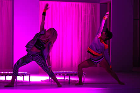 NEW YORK, NY - SEPTEMBER 03: Models perform during the Athleta  Runway show during Mercedes-Benz Fashion Week Spring 2015 at SIR Stage on September 3, 2014 in NYCのeditorial素材