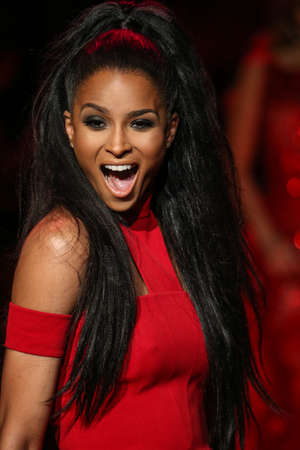 NEW YORK, NY - FEBRUARY 12:  Ciara walks the runway at the Go Red For Women Red Dress Collection 2015 presented by Macy's fashion show during MBFW Fall 2015 at Lincoln Center on February 12, 2015 in NYCのeditorial素材