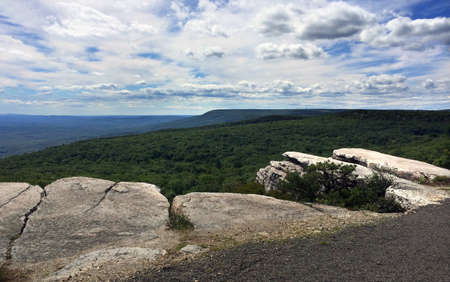 Panoramic view at Minnewaska State Park Reserve Upstate NY during summer timeの写真素材