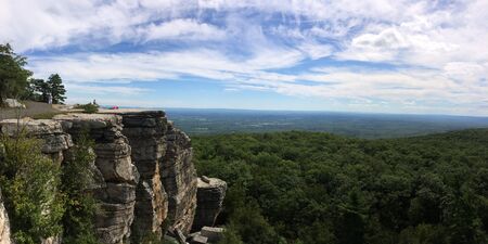 Panoramic view at Minnewaska State Park Reserve Upstate NY during summer timeの写真素材