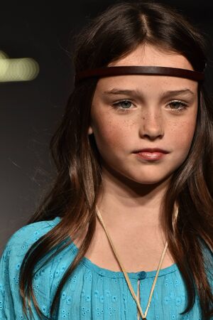 NEW YORK, NY - OCTOBER 17: A model walks runway at Jessica Simpson Collection Fall/Winter 2016 Runway Show during petiteParade at The Spring Studio on October 17, 2015 in NYC.のeditorial素材