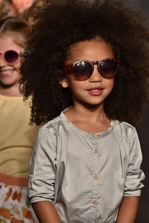 NEW YORK, NY - OCTOBER 17: Models walk the runway finale  at Martin Morgan Fall/Winter 2016 Runway Show during petiteParade at The Spring Stdio on October 17, 2015 in NYC.のeditorial素材