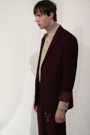 NEW YORK, NY - FEBRUARY 01: A model poses during Lucio Castro's Presentation at New York Fashion Week Men's Fall/Winter 2016 at Industria Superstudio on February 1, 2016 in New York City.のeditorial素材