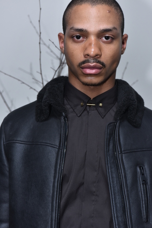 NEW YORK, NY - FEBRUARY 02: A model poses during the Brett Johnson Presentation during New York Fashion Week Men's Fall/Winter 2016 at Skylight at Clarkson Sq on February 2, 2016 in New York City.のeditorial素材