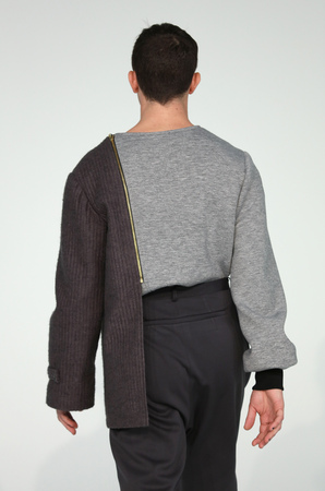 NEW YORK, NY - FEBRUARY 02: A model walks at the Wood House presentation during New York Fashion Week Men's Fall/Winter 2016 on February 2, 2016 in NYC.のeditorial素材