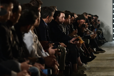 NEW YORK, NY - FEBRUARY 04: Guests  during the John Elliott + CO New York Fashion Week Men's Fall/Winter on February 4, 2016 in NYC.のeditorial素材