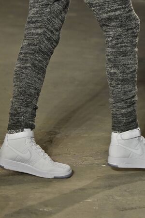 NEW YORK, NY - FEBRUARY 04: A model walks runway during the John Elliott + CO New York Fashion Week Men's Fall/Winter on February 4, 2016 in NYC.のeditorial素材