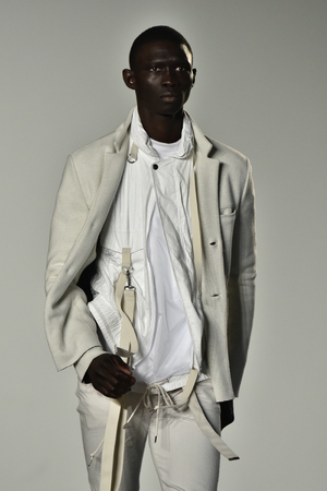 NEW YORK, NY - FEBRUARY 04: A model walks runway during the John Elliott + CO New York Fashion Week Men's Fall/Winter on February 4, 2016 in NYC.のeditorial素材