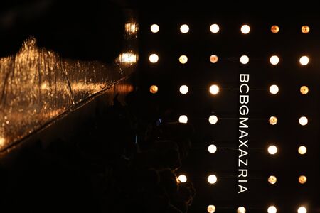 NEW YORK, NY - FEBRUARY 11: A model walks the runway at the BCBGMAXAZRIA Fall 2016 fashion show...