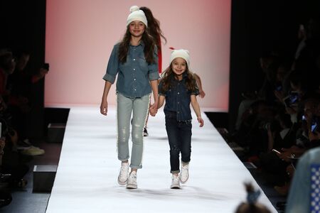 NEW YORK, NY - FEBRUARY 11: Kids perform on the runway during Rookie USA Presents Kids Rock! Fall 2016 at New York Fashion Week on February 11, 2016 in NYC.のeditorial素材