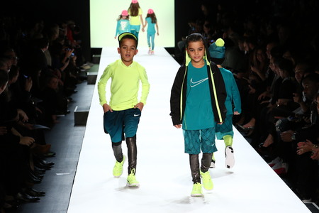 NEW YORK, NY - FEBRUARY 11: Kids perform on the runway during Rookie USA Presents Kids Rock! Fall 2016 at New York Fashion Week on February 11, 2016 in NYC.のeditorial素材