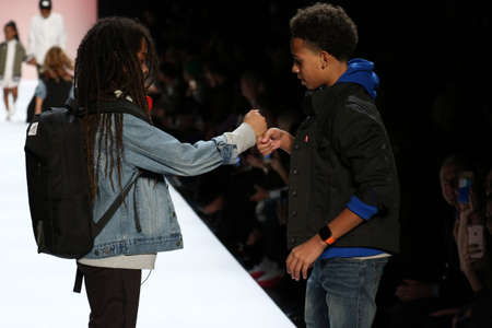 NEW YORK, NY - FEBRUARY 11: Kids perform on the runway during Rookie USA Presents Kids Rock! Fall 2016 at New York Fashion Week on February 11, 2016 in NYC.のeditorial素材