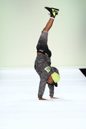 NEW YORK, NY - FEBRUARY 11: Kid performs on the runway during Rookie USA Presents Kids Rock! Fall 2016 at New York Fashion Week on February 11, 2016 in NYC.のeditorial素材