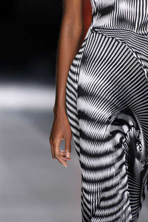 PARIS, FRANCE - MARCH 04: A model walks the runway during the Issey Miyake show as part of the Paris Fashion Week Womenswear Fall/Winter 2016/2017 on March 4, 2016 in Paris, France.のeditorial素材