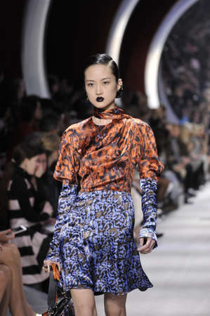 PARIS, FRANCE - MARCH 04: A model walks the runway during the Christian Dior show as part of the...