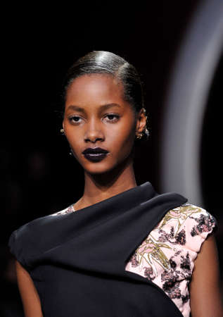 PARIS, FRANCE - MARCH 04: A model walks the runway during the Christian Dior show as part of the...