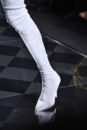 PARIS, FRANCE - MARCH 03: A model walks the runway (detail) during the Balmain show as part of the Paris Fashion Week Womenswear Fall/Winter 2016/2017 on March 3, 2016 in Paris, France.のeditorial素材
